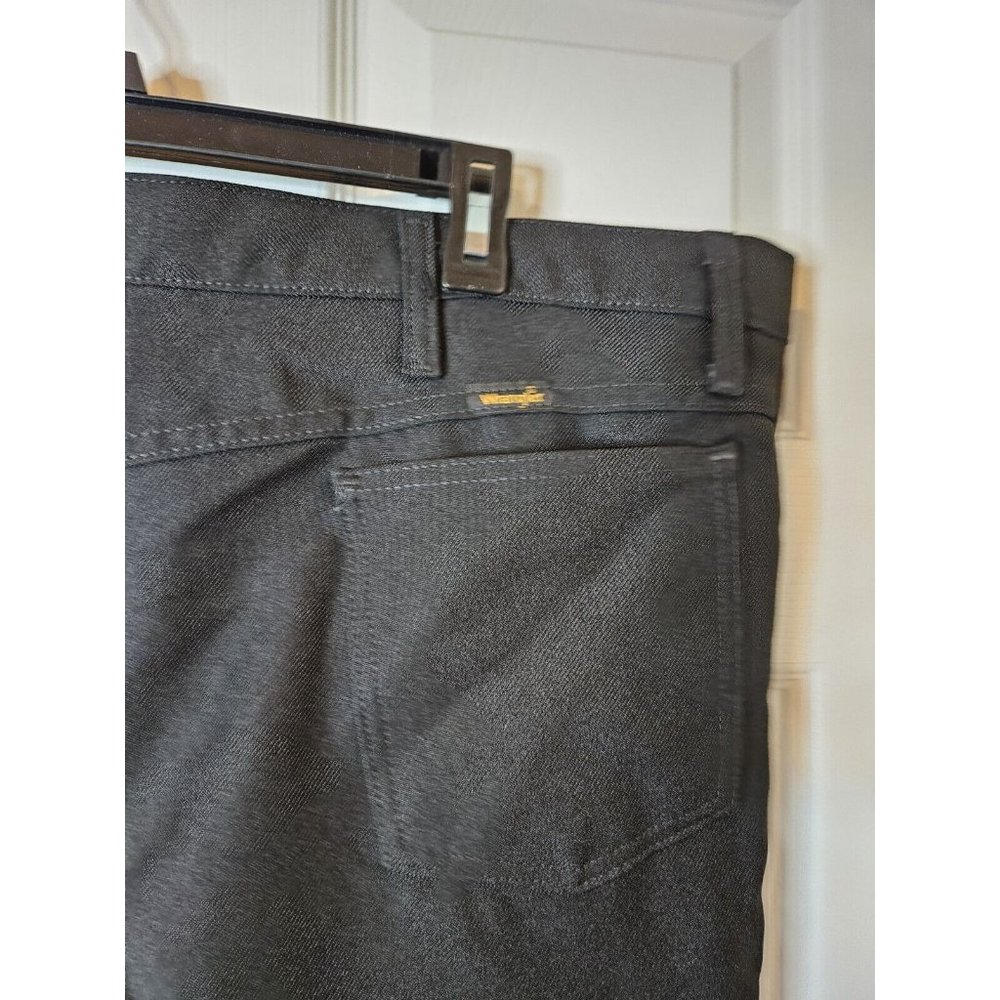 Vintage Wrangler 40 x 30 Polyester Black Designer Rodeo Cowboy Pants 828K - Picture 6 of 8